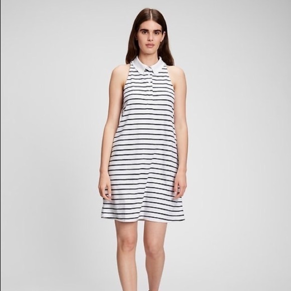 NWT. GAP. Women’s Towel Terry Halter Polo Dress. Great swim coverup. Nautical. - Picture 1 of 14